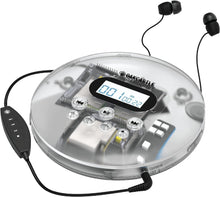 Load image into Gallery viewer, Oakcastle Transparent CD100 RECHARGEABLE BLUETOOTH CD PLAYER | 12hr Portable Playtime | In Car Compatible Personal CD Player | Headphones Included, AUX Output, Anti-Skip Protection, Custom EQ, CD Walkman

