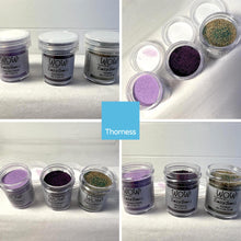 Load image into Gallery viewer, 3 x Wow! Embossing Powders 15ml | LAVENDER FIELDS, BLACKBERRY AND VERDANT regular| Free your creativity and give your embossing sparkle
