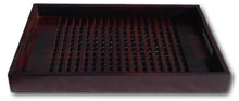 Load image into Gallery viewer, Sturdy small rectangular wooden butlers tray with slatted base
