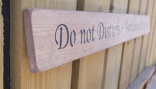 Load image into Gallery viewer, British handmade wooden sign Do not disturb - Fornite in Progress