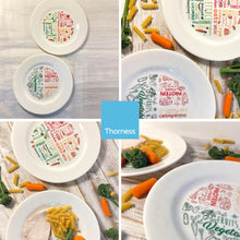 Load image into Gallery viewer, Pair of Colourful melamine PORTION CONTROL PLATE for Adults to Encourage Healthy Eating, Melamine Diet Plate Visually Divided for Slimming and Weight Loss