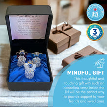 Load image into Gallery viewer, Angels worry box | Mindfulness box | Spiritual gifts | |mental health | guardian angel worry box for your loved ones | Includes 3 glass worry angels with gilded wings | Gift Packaged | Grief Gifts | Angel gifts