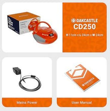 Load image into Gallery viewer, Oakcastle CD250 PORTABLE CD PLAYER BOOMBOX with Bluetooth & FM Radio | Red