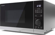 Load image into Gallery viewer, SHARP YC-PS254AU-S 25 Litre 900W Digital Microwave, 10 power levels, ECO Mode, defrost function, LED cavity light – Silver