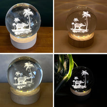 Load image into Gallery viewer, USB-Powered 3D Crystal Ball Night Light with Elephant Design - Ludosphere LED Lamp for Home Decor