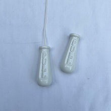 Load image into Gallery viewer, Pair of vintage Style White Powder-Coated Cast Metal Bathroom Light Switch Pulls