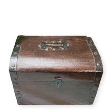 Load image into Gallery viewer, Handcrafted Wooden Pirate Treasure Chest Money Box - Decorative Keepsake Storage
