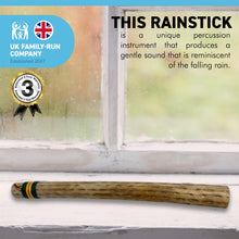 Load image into Gallery viewer, MEDIUM CHILLEAN CACTUS RAINSTICK | Rainmaker  | 50 cm Long | 19.5 inches Long  | Cactus Rainmaker| Percussion Music | Rain Sound | Tropical Rainforest |Calm Relaxing Sounds |Meditation| Baby Calming | Shaker | Maracas