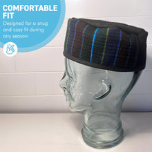 Load image into Gallery viewer, Handmade Nepalese Wool Black Smoking Cap, Lightweight, Stylish, with Traditional Tibetan Accents, Size 56cm, small