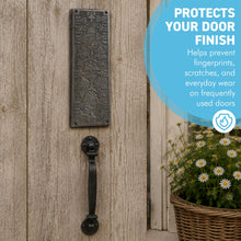 Load image into Gallery viewer, Aztec Ornate Antique Iron Push Finger Plate – Elegant Traditional Door Protection