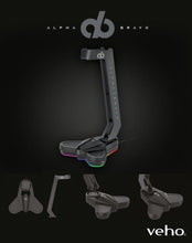 Load image into Gallery viewer, Veho Alpha Bravo GA1 USB 𝗚𝗔𝗠𝗜𝗡𝗚 𝗛𝗘𝗔𝗗𝗦𝗘𝗧 𝗦𝗧𝗔𝗡𝗗 – Backlit LED Base, Stylish & Durable