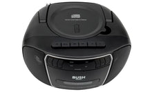 Load image into Gallery viewer, Bush CD Radio Cassette Boombox |  Black with Silver trim | CD rewritable compatible | FM tuner | Stereo speakers  | 2 Watts