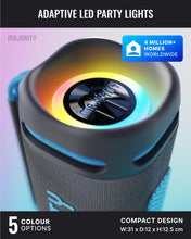 Load image into Gallery viewer, Refurbished Majority Move M4 70W Portable Bluetooth Speaker – IP67 Waterproof, 30-Hour Battery & Party Lights