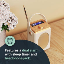 Load image into Gallery viewer, DAB, DAB+ Digital and FM Bluetooth radio | Battery and Mains Powered Portable DAB Radio | Majority Little Shelford | Bluetooth Connectivity, Dual Alarm, 15 Hours Playback and LED Display | Cream
