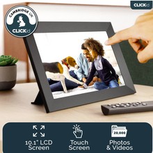 Load image into Gallery viewer, Frameo wifi Digital Photo Frame 10.1 inch 32GB Storage, Touchscreen, Auto Rotate