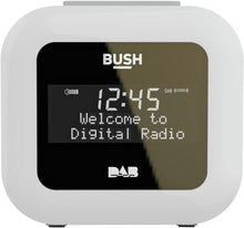 Load image into Gallery viewer, Bush White USB DAB Clock Radio | Dual Alarms | 20 preset stations | Auto time update. Autotune | USB port for external connectivity.
