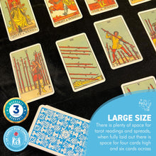 Load image into Gallery viewer, LARGE VELVET BLACK TAROT READING CLOTH | Tablecloth | Tarot cloth | Plain design | Does not distract from readings | 60cm x 60cm