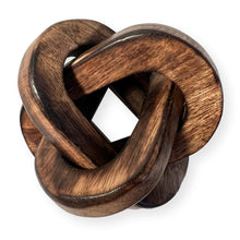 Load image into Gallery viewer, Rustic Wooden 3-Link Knot Ornament for Home Decor - Ideal for Living Room, Shelf & Coffee Table