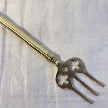 Load image into Gallery viewer, Brass extending fireside toasting fork | Extends to 72cm  | 72 Inches | | Toasting fork for log burners | Toasting fork for open fires