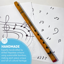 Load image into Gallery viewer, Handmade Nepalese Bamboo Recorder, traditional wooden Indian flute, ethnic wind instrument for folk music