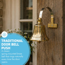 Load image into Gallery viewer, The Shop Keeper – The Brass Bell That Announces Every Visitor. No Batteries, No Wiring, Just That Unmistakable Ring.