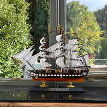 Load image into Gallery viewer, 𝗨𝗦𝗦 𝗖𝗢𝗡𝗦𝗧𝗜𝗧𝗨𝗧𝗜𝗢𝗡 𝗠𝗢𝗗𝗘𝗟 𝗦𝗛𝗜𝗣 – Handcrafted Wooden Tall Ship Replica of Old Ironsides, Historic War of 1812 Naval Display