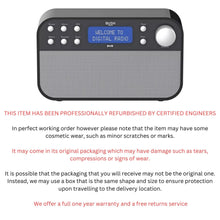 Load image into Gallery viewer, Bush Black DAB Radio | Easy to read LCD Display | 20 Preset stations | Alarm and snooze functions | Auto tune