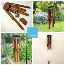 Load image into Gallery viewer, BAMBOO WOODEN 6 TUBE WINDCHIMES | Indoor and Outdoor Chimes | Feng Shui | Meditation | Positive Energy | Garden Sounds | Garden Art
