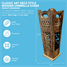 Load image into Gallery viewer, Classic Art Deco Wooden Umbrella Stand, Stylish Hallway Furniture, Brolly Holder, Elegant Home Accessories
