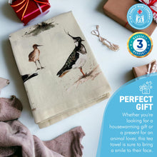 Load image into Gallery viewer, Waders Tea Towel | 100% Cotton | Large kitchen towel for drying| Hand towel with Waders | Bird themed gift | wildlife house Gift | Cotton tea towel | 70 cm x 50 cm