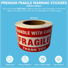 Load image into Gallery viewer, One Roll of Fragile Warning Stickers