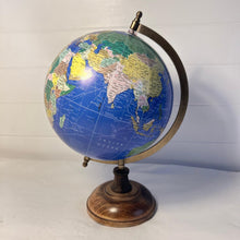 Load image into Gallery viewer, 20cm Globe with Wooden Base & Metal Arc, Rotating Vintage World Globe, Educational Geographic Desktop Accessory