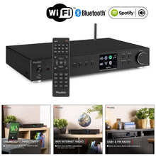 Load image into Gallery viewer, Internet Radio with DAB, DAB+ and FM | Spotify, Bluetooth Connectivity, Remote, AUX and USB Inputs | Majority Fitzwilliam 2 Internet & Digital Radio | WiFi, Full Colour Display, 90 Pre-sets | Silver