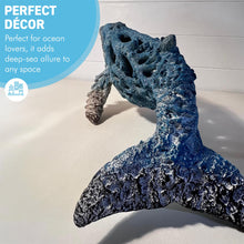 Load image into Gallery viewer, Hand-Painted Large Humpback Whale Ornament in Resin, 46cm Wide , Perfect Nautical Gift & Ocean Decor