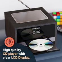 Load image into Gallery viewer, CD Player, DAB+ and FM Bluetooth Radio | CD Players for Home - DAB Radio Mains Powered Hifi System with Inbuilt Speaker, USB, AUX, 3.5mm Jack and Remote Control | Oakcastle DAB400 CD-Player
