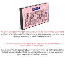 Load image into Gallery viewer, DAB, DAB+ Digital and FM radio | Battery and Mains Powered Portable Radio with 15 Hours Playback and LED Display | Majority Histon 2 Compact DAB Radio | Radio with Dual Alarm and 20 Preset | Rose