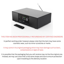 Load image into Gallery viewer, Majority INTERNET RADIO CD PLAYER WITH DAB+ & FM RADIO and a Powerful Subwoofer | 120W 2.1 Speaker System | Smart Radio with Spotify, Podcasts, Bluetooth, 90+ Presets, TFT Display | Quadriga