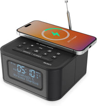 Load image into Gallery viewer, Brand New Majority Knapton DAB Bluetooth Alarm Clock Radio with 15W Wireless Phone Charging
