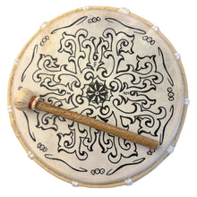 Load image into Gallery viewer, Shamanic hand drum with beater handmade in Bali with natural skin