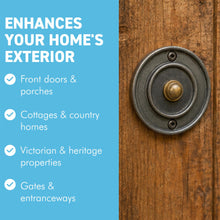 Load image into Gallery viewer, Industrial Style Cast Iron Door Bell Push – Antique Style 80mm Front Door Hardware