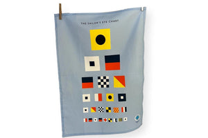 Sailors Eye Chart Tea Towel | 100% Cotton tea towel | Blue kitchen towel | Hand towel| Nautical gift | Beach themed gift | Perfect gift for sailors | 70 cm x 50 cm