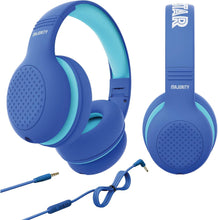 Load image into Gallery viewer, Majority Wired Childrens BLUE HEADPHONES OVER EAR | Comfort Soft Cushion Earpads | Lightweight &amp; Fully Foldable Childrens Headphones Superstar | 85-94db Volume Limiter for School, Travel &amp; Home | Blue
