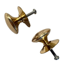 Load image into Gallery viewer, Cherema Brass Knob | Set of 2 door knobs | Brass cupboard knobs | Cabinet hardware | Antique brass cupboard handles | Cupboard door handles | 30mm
