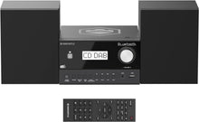 Load image into Gallery viewer, Majority Oakcastle HIFI200 CD PLAYER WITH BLUETOOTH AND DAB+ RADIO | Built-in 60 Watt 2.0 Speakers, Compact Hifi Stereo System | AUX, MP3, Custom EQ, Remote Control, USB

