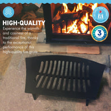 Load image into Gallery viewer, Heavy Duty 16 Inch Grate | Conventional Large Cast Iron Sturdy Fireplace Accessory Fire Coal Log Grate, Metal Black for 16-Inch Grate | Iron Fire Grate for 16-Inch fireback