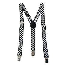 Load image into Gallery viewer, Rude boy Ska two tone black  25mm thin adjustable Braces
