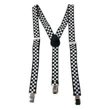 Load image into Gallery viewer, Rude boy Ska two tone black 25mm thin adjustable Braces