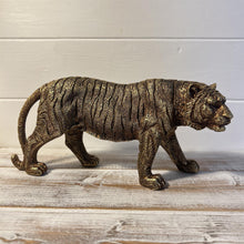 Load image into Gallery viewer, Handcrafted Bronze-Effect Tiger Statue - Elegant and Decorative Ornament for Home or Office Decor