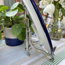 Load image into Gallery viewer, Pair of Large 10 inch Metal Easel Antique Nickel Finish | Plate holder | Display stand | Metal Frame Holders for Photo Pictures Decorative Plate Dish | 25cm (H) x 15cm  (Deep) | Picture Easel |Wedding tables