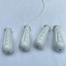 Load image into Gallery viewer, Set of 4 vintage Style White Cast Metal Bathroom Light Switch Pulls